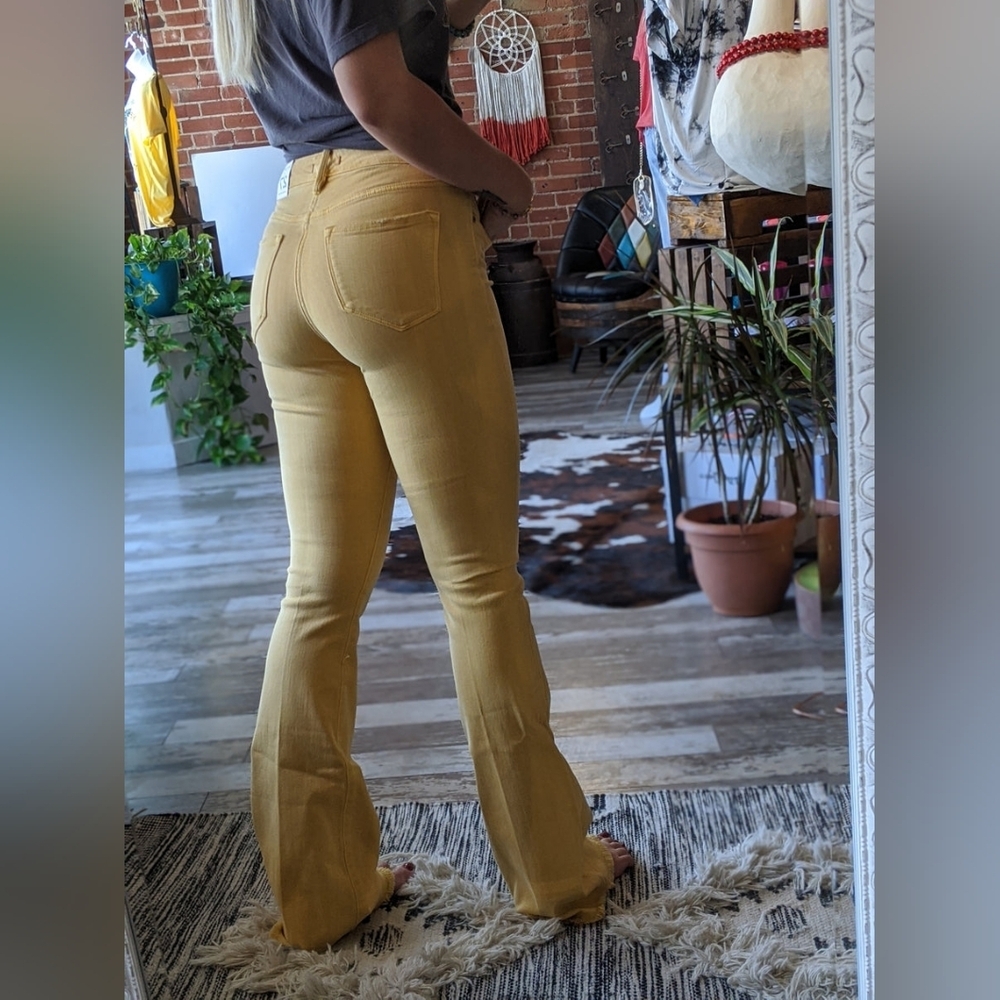 Dear John Sadie Canary Yellow High Waisted Fare Jeans